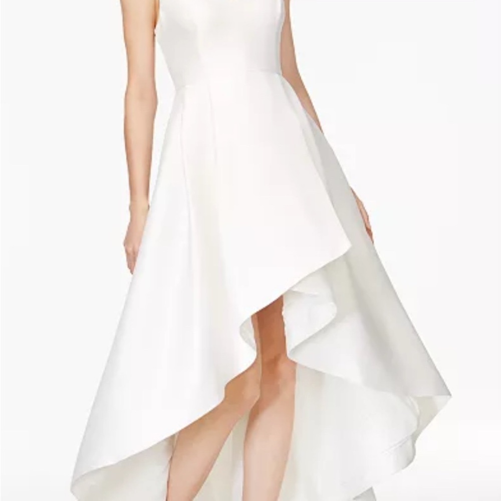 Calvin Klein White High-Low Dress